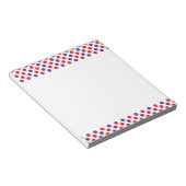 Lila und rote Polka-Punkte Notizblock (angewinkelt)