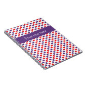 Lila und rote Polka-Punkte Notizblock (Rechte Seite)