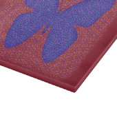 Lila und rote Schmetterlinge Schneidebrett (Ecke)