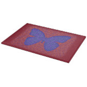 Lila und rote Schmetterlinge Schneidebrett (Ecke)