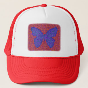 Lila und rote Schmetterlinge Truckerkappe