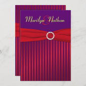 Lila und rote Streifen mit Einladung zur Grünen Ho (Vorne/Hinten)