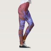 Lila und roter Paint-Spritzer Leggings (Rechts)