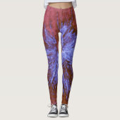 Lila und roter Paint-Spritzer Leggings (Vorderseite)