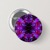 Lila und rotes Kaleidoskopmuster Button (Vorne & Hinten)