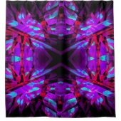 Lila und rotes Kaleidoskopmuster Duschvorhang (Vorderseite)