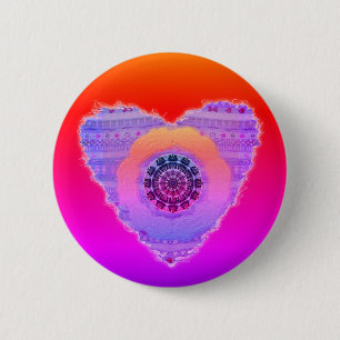 Lila und rotes Muster Button