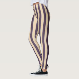 Lila und rötlich-rosa Streifen Leggings