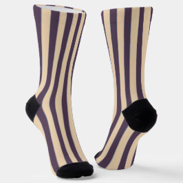 Lila und rötlich-rosa Streifen Socken