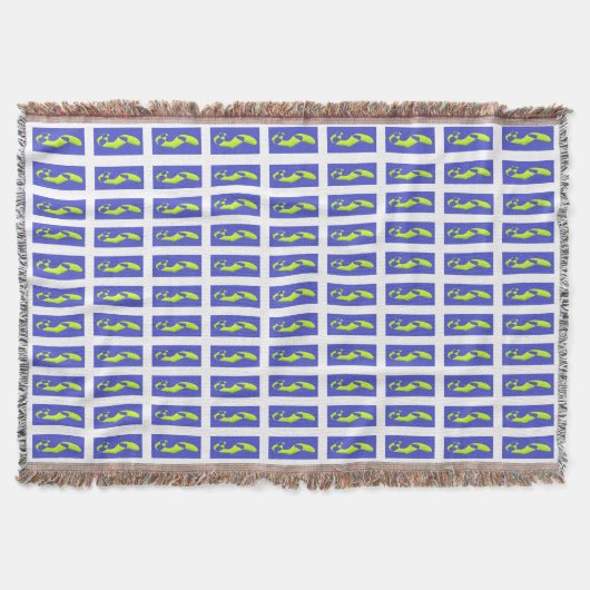 LILA UND ROYBLAUE KUNST GEMUSTERT DECKE (Vorderseite)