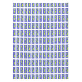 LILA UND ROYBLAUE KUNST GEMUSTERT TISCHDECKE (Vorderseite)