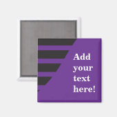 Lila und schwarz anpassen magnet (Vorderseite/Rückseite)