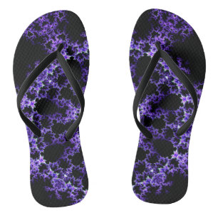 Lila und schwarz badesandalen
