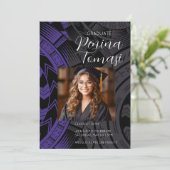 Lila und schwarz einladung (Stehend Vorderseite)