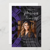 Lila und schwarz einladung (Vorne/Hinten)