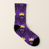 Lila- und schwarz-goldfarbene Lötsocken Socken (Links - Innen)
