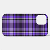 Lila und schwarz Kariert Case-Mate iPhone Hülle (Rückseite (Horizontal))