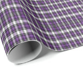 Lila und schwarz Kariert Geschenkpapier (Rolleneckpunkt)