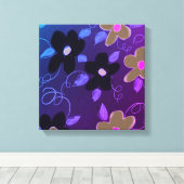 Lila und schwarz leinwanddruck (Insitu (Holzboden))