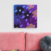 Lila und schwarz leinwanddruck (Insitu (Wohnzimmer))