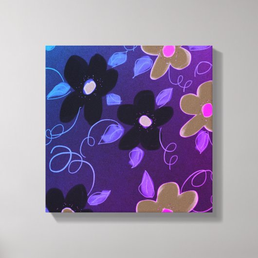 Lila und schwarz leinwanddruck (Vorderseite)