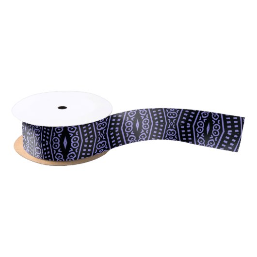 Lila und Schwarz Modern Mud Cloud Satin Ribbon Satinband (Spule)