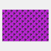 Lila- und schwarz-Niedlicher Geschenkbeutel (Frage Geschenkpapier Set (Vorderseite 2)