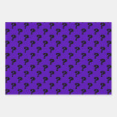 Lila- und schwarz-Niedlicher Geschenkbeutel (Frage Geschenkpapier Set (Vorderseite)