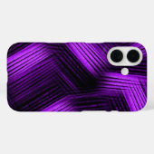 Lila und schwarz Zeitgenössisch Abstrakt Case-Mate iPhone Hülle (Rückseite (Horizontal))