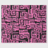 Lila und schwarze afrikanische Print Geschenkpapier (Flach)
