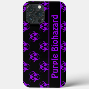 Lila und schwarze Biogefährdung mit benutzerdefini Case-Mate iPhone Hülle