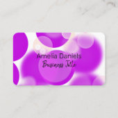 Lila und schwarze Blase-Visitenkarte Visitenkarte (Vorderseite)