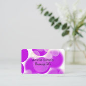 Lila und schwarze Blase-Visitenkarte Visitenkarte (Stehend Vorderseite)