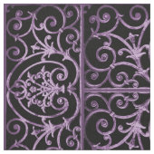 Lila und schwarze Blätter Stoff (Nahaufnahme)