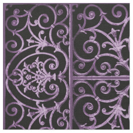 Lila und schwarze Blätter Stoff