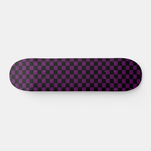 Lila und schwarze Checkered Plattform Skateboard (Horizontal)