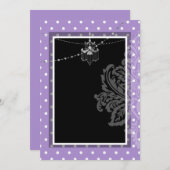 Lila und schwarze Einladung (Vorne/Hinten)