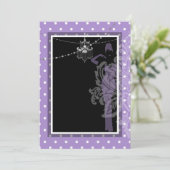 Lila und schwarze Einladung (Stehend Vorderseite)