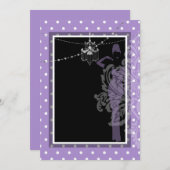 Lila und schwarze Einladung (Vorne/Hinten)
