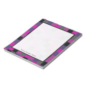 Lila und schwarze Farbblöcke Personalisiertes Note Notizblock (Rotiert)