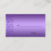 Lila und schwarze Flora und Platzkarte (Rückseite)