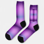 Lila und schwarze Gradienten-Kniestrümpfe  Socken (Linkes Detail)
