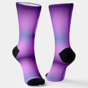 Lila und schwarze Gradienten-Kniestrümpfe Socken