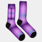 Lila und schwarze Gradienten-Kniestrümpfe  Socken (Rechts)