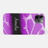 Lila und schwarze Grafik Case-Mate iPhone Hülle (Rückseite (Horizontal))