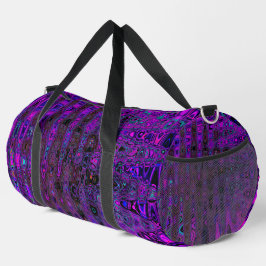 Lila und schwarze hintere Atomwellen Duffle Bag