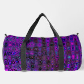 Lila und schwarze hintere Atomwellen Duffle Bag (Rückseite)
