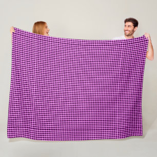 Lila und schwarze Karos, große Fleecedecke