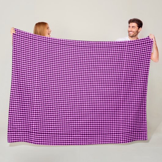 Lila und schwarze Karos, große Fleecedecke (Beispiel)