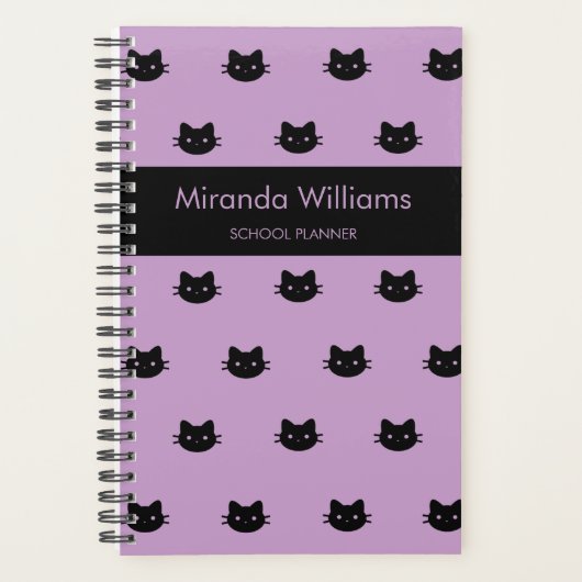 Lila und schwarze Katzen Planer (Vorderseite)